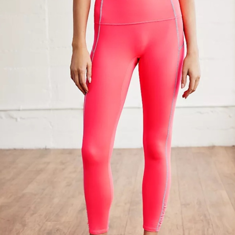 NWT FP Movement by Free People, You’re A Peach Leggings, S, Coral - Picture 2 of 11